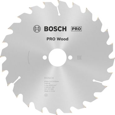 Bosch PRO Wood Kreissägeblatt, 190 x 2 x 30 mm, T24