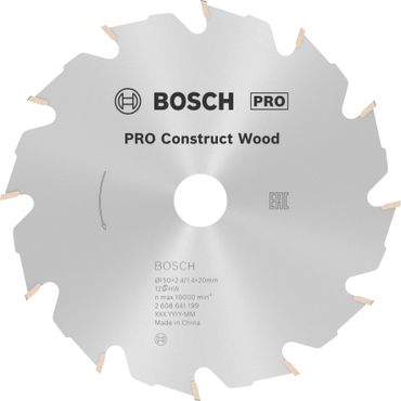Bosch PRO Construct Wood Kreissägeblatt, 150 x 2,4 x 20 mm, T12