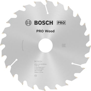 Bosch PRO Wood Kreissägeblatt, 180 x 2,6 x 30 mm, T24