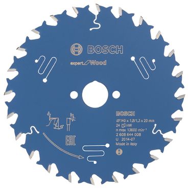Bosch Kreissägeblatt Expert for Wood 140 x 20 x 1,8 mm, 24 Zähne