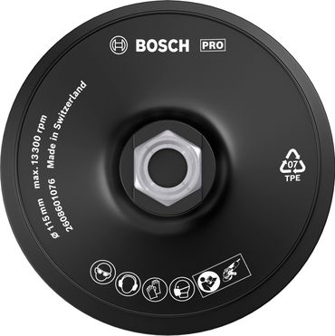 Bosch PRO Stützteller, 115 mm, M14, Klettverschluss