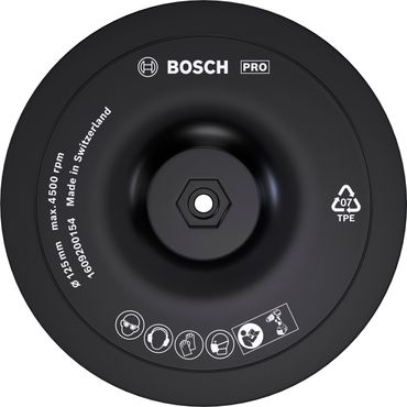 Bosch PRO Stützteller 125 x 8 mm, Klettverschluss