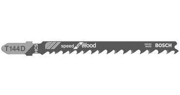 Bosch Stichsägeblatt T 144 D, Speed for Wood, 25er-Pack