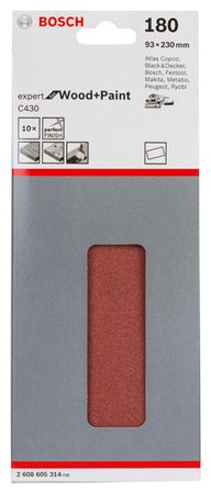 Bosch Schleifblatt C430, 10er-Pack 93 x 230 mm, 40
