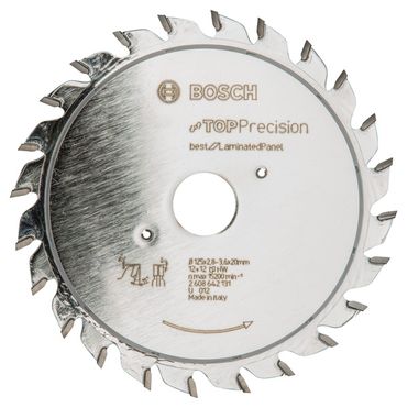 Bosch Vorritzblatt Top Precision Laminated Panel 125 x 20 x 2,8-3,6 mm, 12+12