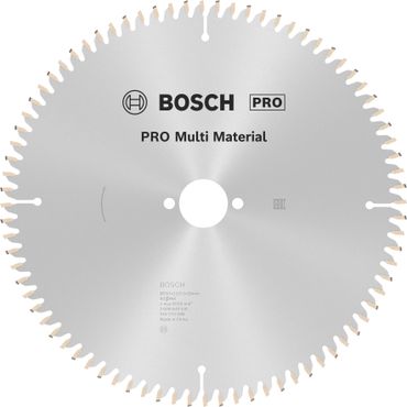 Bosch PRO Multi Material Kreissägeblatt, 250 x 3,2 x 30 mm, T80