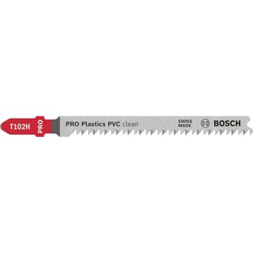 Bosch PRO Plastics PVC clean T102H Stichsägeblatt, 100 mm, 3 Stück