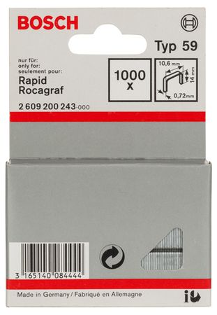 Bosch Feindrahtklammer Typ 59 10,6 x 0,72 x 14 mm