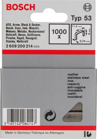 Bosch Feindrahtklammer Typ 53, rostfrei Typ 53; L= 6 mm