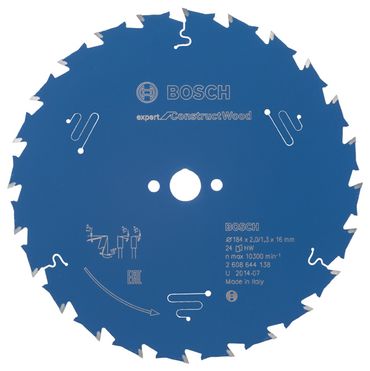 Bosch Kreissägeblatt Expert for Construct Wood 184 x 16 x 2,0 mm, 24