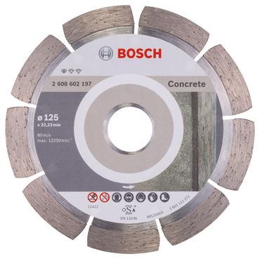 Bosch Diamanttrennscheibe Standard for Concrete 125x22,23x1,6x 10mm 1er-Pack