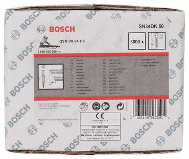 Bosch D-Kopf Streifennagel SN34DK 50 2,8 mm, 50 mm, blank, glatt