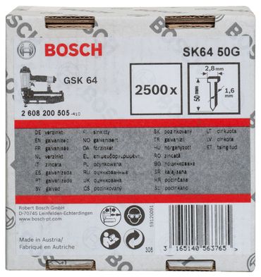 Bosch Senkkopf-Stift SK64 50G 1,6 mm, 50 mm, verzinkt