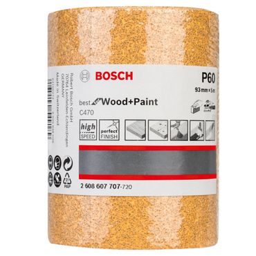 Schleifrolle C470, Best for Wood and Paint, Papierschleifrolle, 93 mm, 5 m, 60