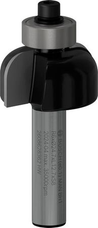 Hohlkehlfräser, 8 mm, R1 6 mm, D 24,7 mm, L 13 mm, G 53 mm