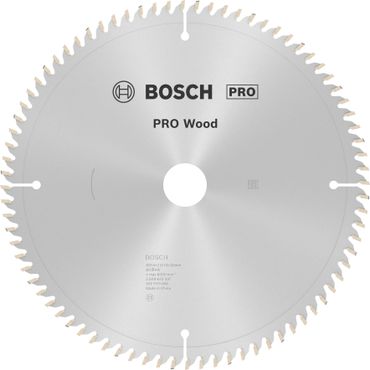 Bosch PRO Wood Kreissägeblatt, 254 x 2,5 x 30 mm, T80