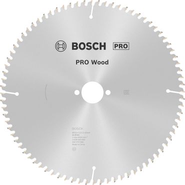 Bosch PRO Wood Kreissägeblatt, 250 x 3,2 x 30 mm, T80, für TKS