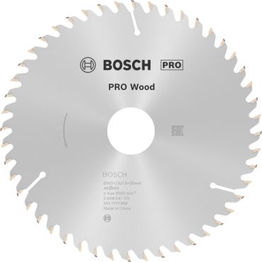 Bosch PRO Wood Kreissägeblatt, 165 x 2,6 x 30 mm, T48