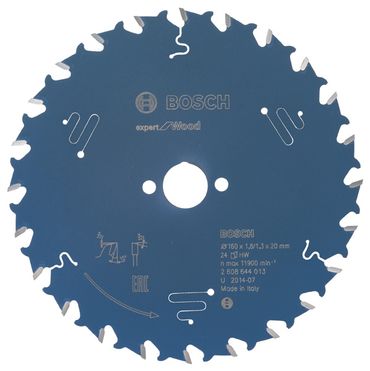 Bosch Kreissägeblatt Expert for Wood 160 x 20 x 1,8 mm, 24