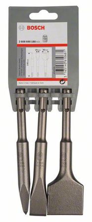 Bosch Dreiteiliges Kurzmeißelset mit SDS plus 140; 140x20;140x40 mm