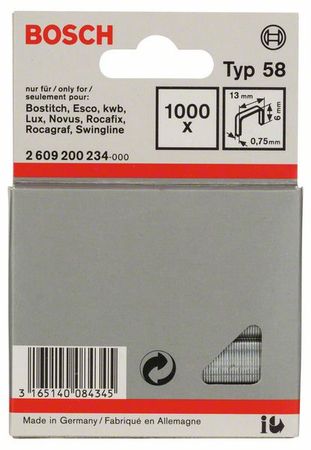Bosch Feindrahtklammer Typ 58 13 x 0,75 x 6 mm