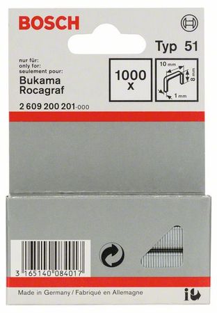 Bosch Flachdrahtklammer Typ 51 10 x 1 x 8 mm