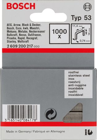 Bosch Feindrahtklammer Typ 53, rostfrei Typ 53; L= 14 mm