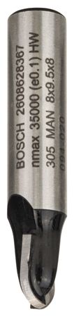 Bosch Hohlkehlfräser, 8 mm, R1 4 mm, D 8 mm, L 9,2 mm, G 40 mm