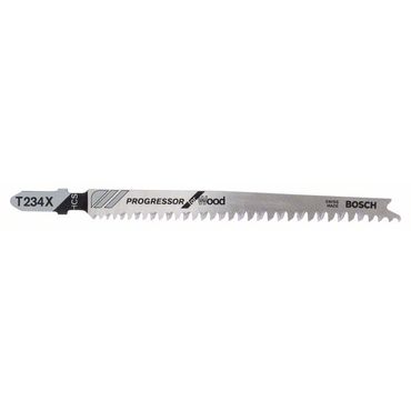 Bosch Stichsägeblatt T 234 X, Progressor for Wood, 25er-Pack