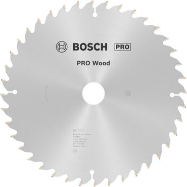 Bosch PRO Wood Kreissägeblatt, 250 x 3,2 x 30 mm, T40