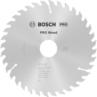Bosch PRO Wood Kreissägeblatt, 165 x 2,6 x 30 mm, T36