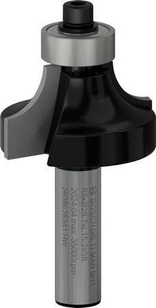 Bosch PRO Abrundfräser, 8 mm, R1 8 mm, L 15,2 mm, G 53 mm