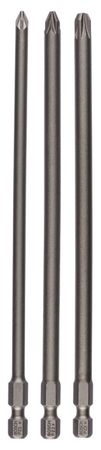 Bosch 3tlg. Schrauberbit-Set Extra-Hart PZ1; PZ2; PZ3; 152 mm