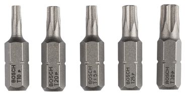 Bosch 5tlg. Schrauberbit-Set Extra-Hart (Torx®) T 10; T 15; T 20; T 25; T 30; 25 mm