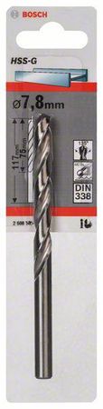 Bosch Metallbohrer HSS-G, DIN 338 7,8 x 75 x 117 mm