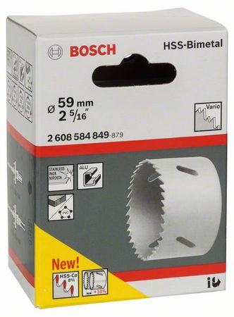 Bosch Lochsäge HSS-Bimetall für Standardadapter 59 mm, 2 5/16" Bosch Lochsäge HSS-Bimetall für Standardadapter 59 mm, 2 5/16"