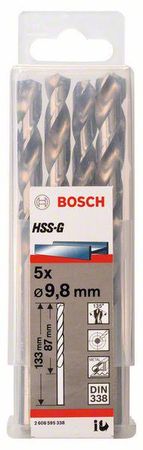 Bosch Metallbohrer HSS-G, DIN 338 9,8 x 87 x 133 mm