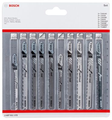 Bosch Stichsägeblatt-Set Clean Precision, 10-teilig
