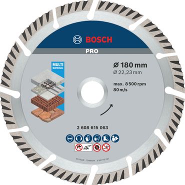 Bosch PRO Multi Material Diamanttrennscheibe, 180 x 22,23 mm