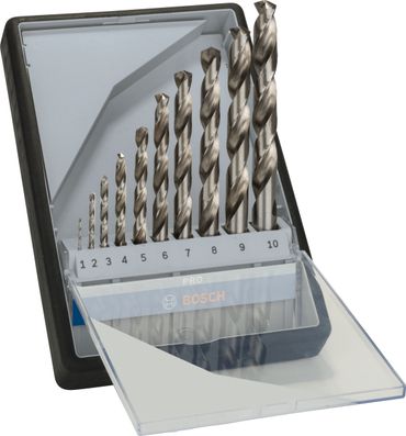 Bosch PRO Metal HSS-G Spiralbohrer Set, 10-tlg.