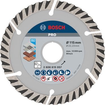 Bosch Diamanttrennscheibe Standard for Universal, 115 x22,23 x 2 x 10 mm