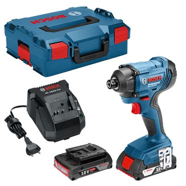 Bosch Akku-Drehschlagschrauber GDR 18V-160 2x 2,0 Ah Akkus + Lader in L-BOXX