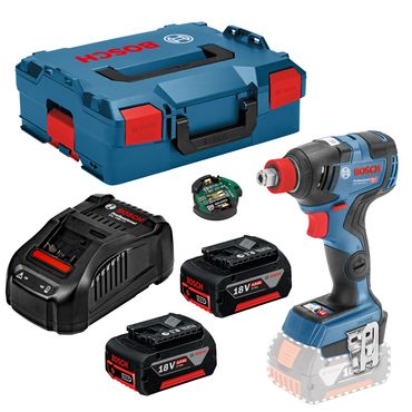 Bosch Akku-Drehschlagschrauber GDX 18V-200 C mit 2x 5,0 Ah Akku + GCY in L-BOXX