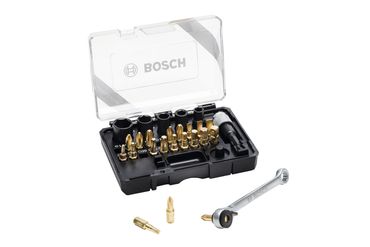 Bosch Bitsatz Schrauberbit + Ratschen-Set Limited Edition 27-tlg. schwarz/gold