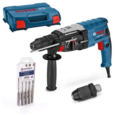 Bosch Bohr-Meißelhammer GBH 2-28 F + SDS-plus Hammerbohrer-Satz 5-tlg im Koffer