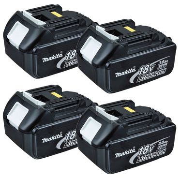 4 Stück Makita Akku BL1830B 197599-5 18.0V 3Ah Li-Ion
