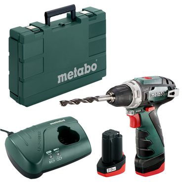 Metabo Akku-Bohrschrauber PowerMaxx 10,8V Basic Set 2x 2,0 Ah + Lader im Koffer
