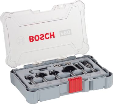 Bosch PRO Router Bit Trim and Edging Set, Shank 8 mm, 6-tlg.