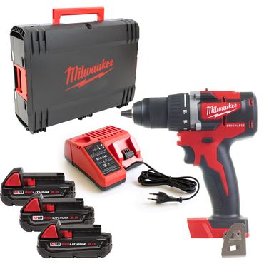 Milwaukee Akku-Bohrschrauber M18 CBLDD-203X 3x 2,0 Ah Akkus + Lader in HD-Box