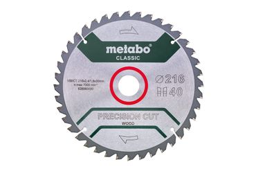 Metabo Kreissägeblatt HW/CT 216x30, 40 WZ classic (628060000)